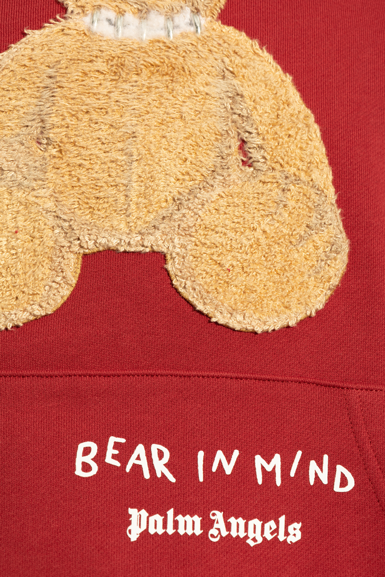 【関税込み】Palm Angels レッド 'Bear in Mind' フーディ Red Sweatshirt with logo Palm Angels - Vitkac AS